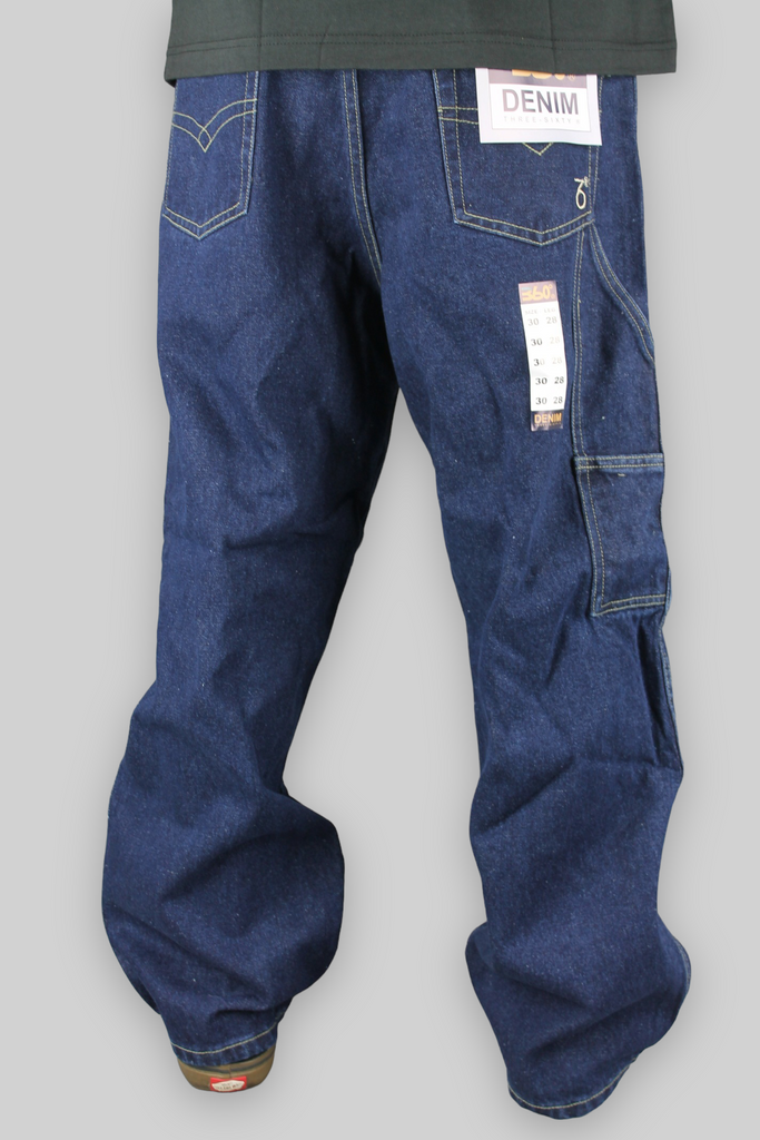 Jeans in denim larghi 192 Carpenter per bambini (Indaco)