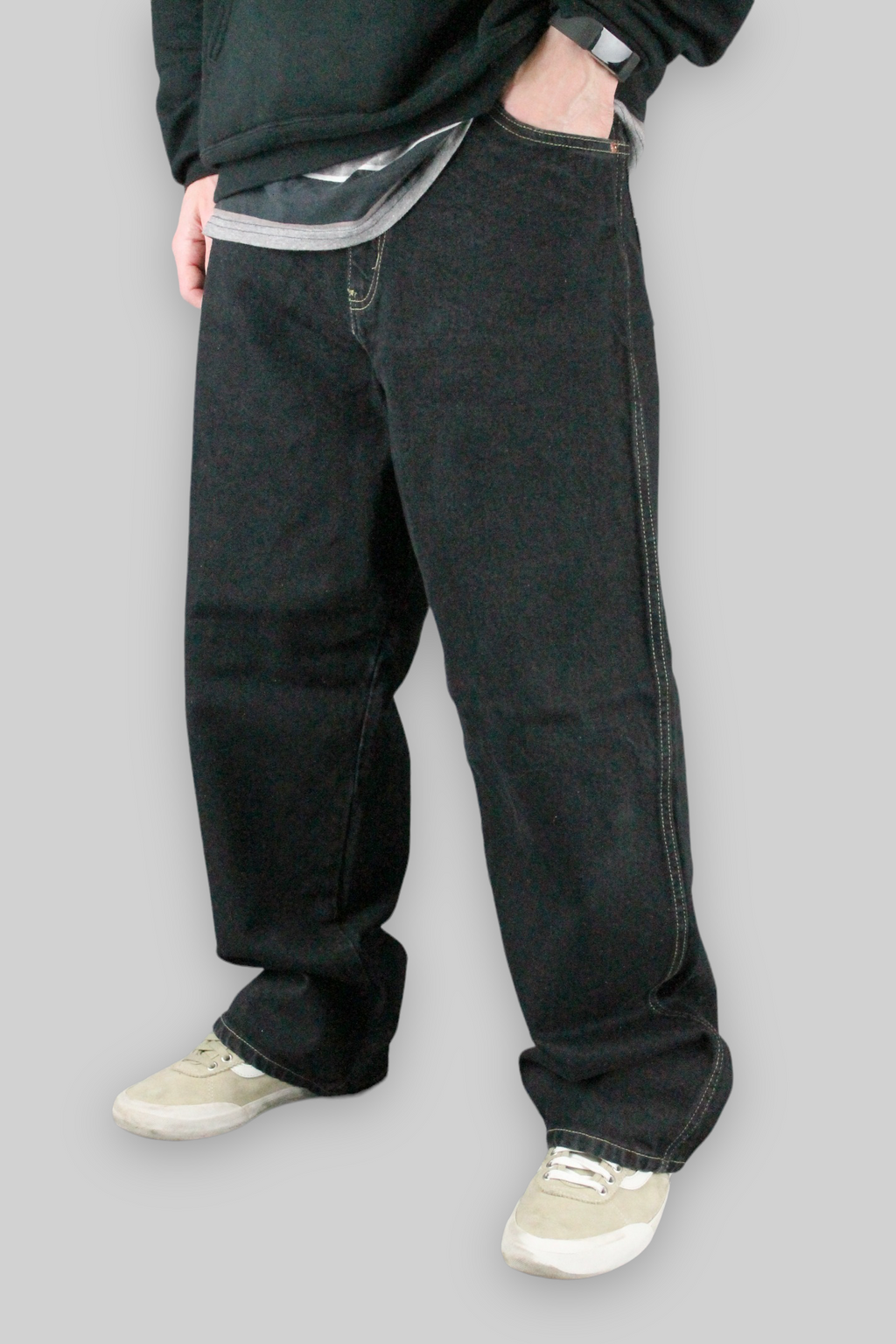 Youths 253 Carpenter Loose Fit Denim Jeans (Black)