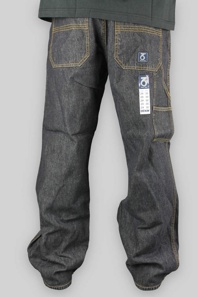 Jeans in denim dal taglio ampio ETN (nero)
