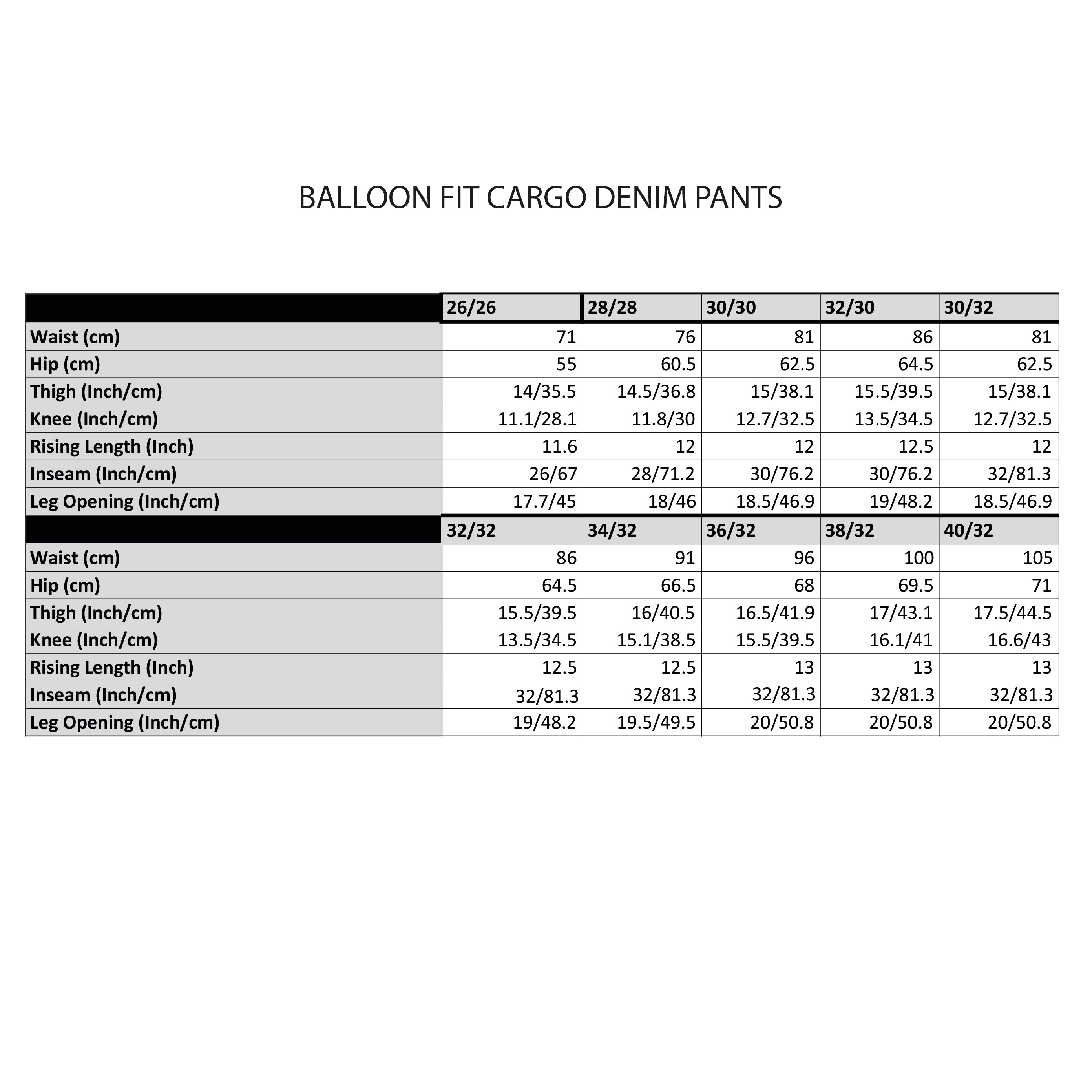 Pantaloni cargo in denim con vestibilità a palloncino (blu stonewash)