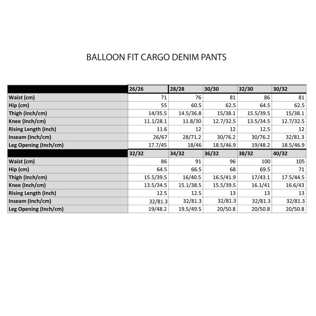 Cargo-Jeanshose mit Ballon-Passform (Stonewash-Blau)