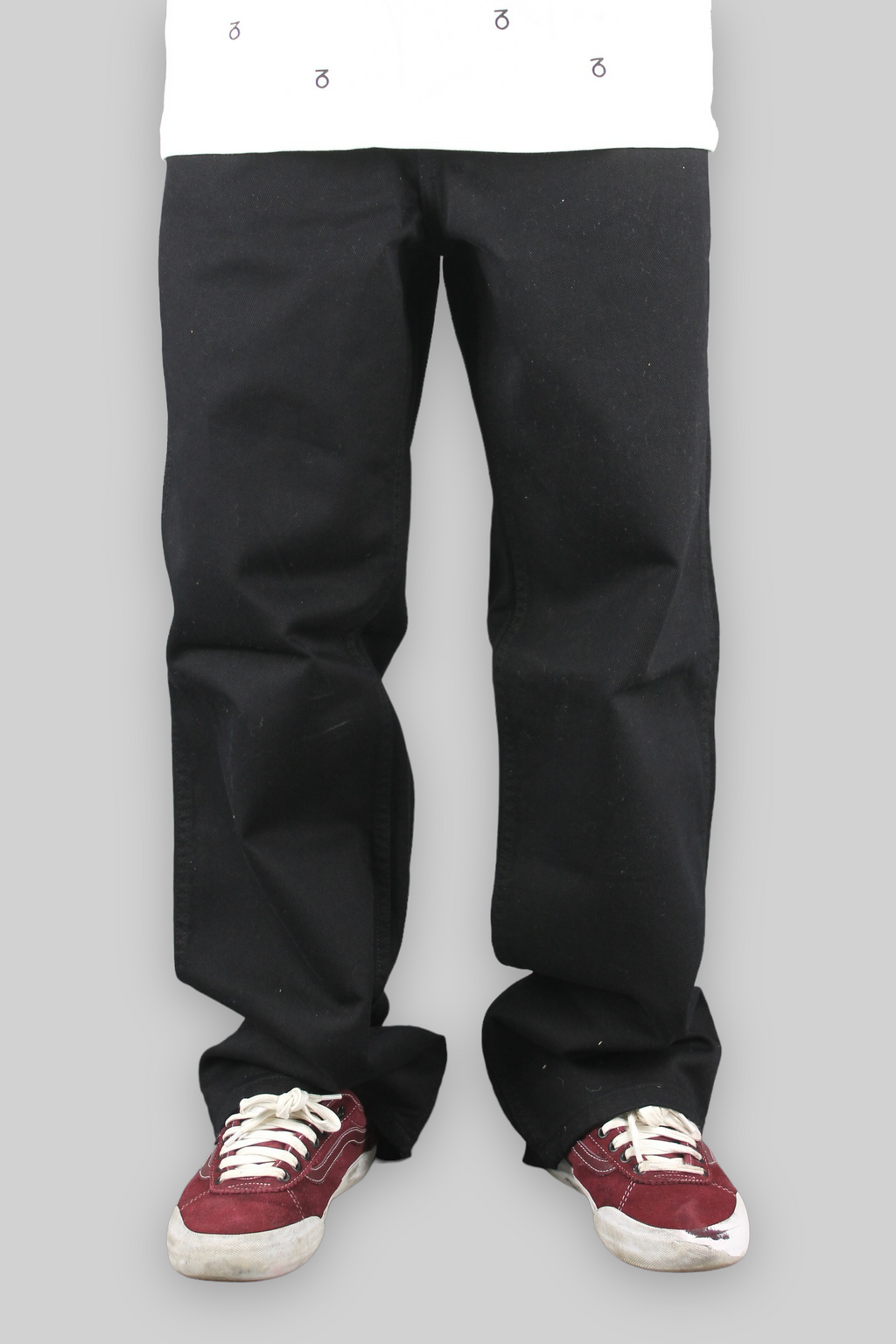 BD001 Loose Fit Chino-Jeanshose (Schwarz)