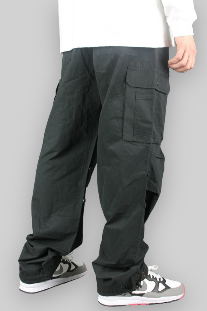 BL129 Loose Fit Cargo Pants (Black)