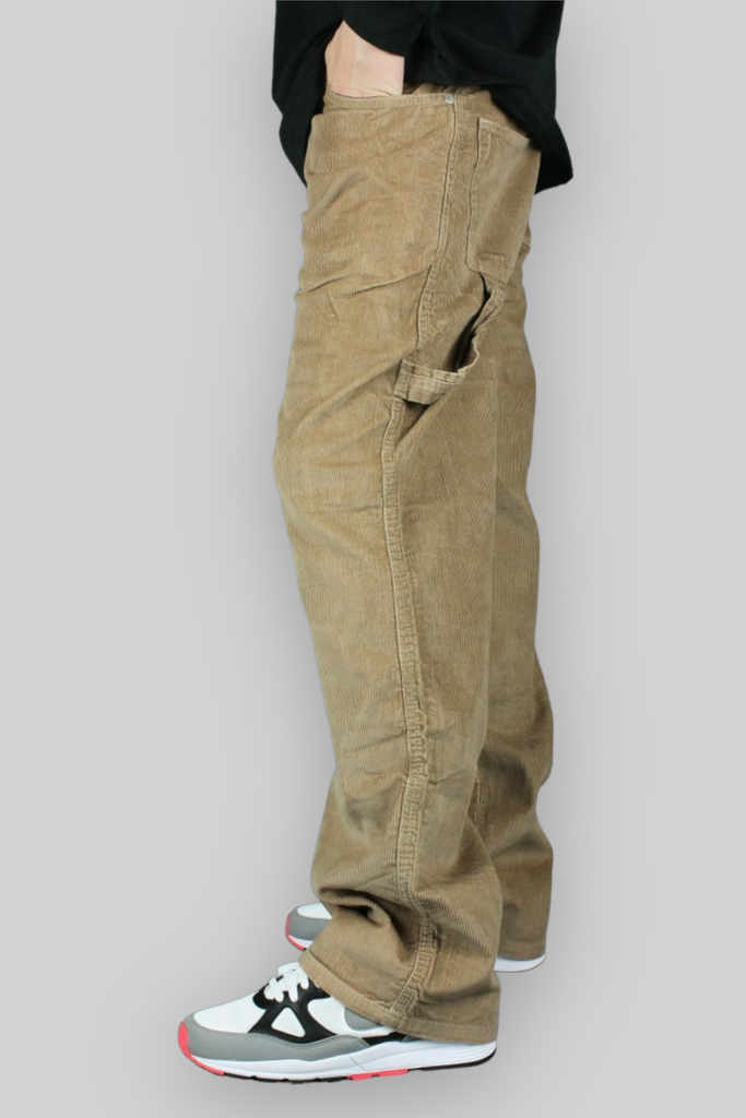 Carpenter Loose Fit Cord Trousers (Dark Beige)