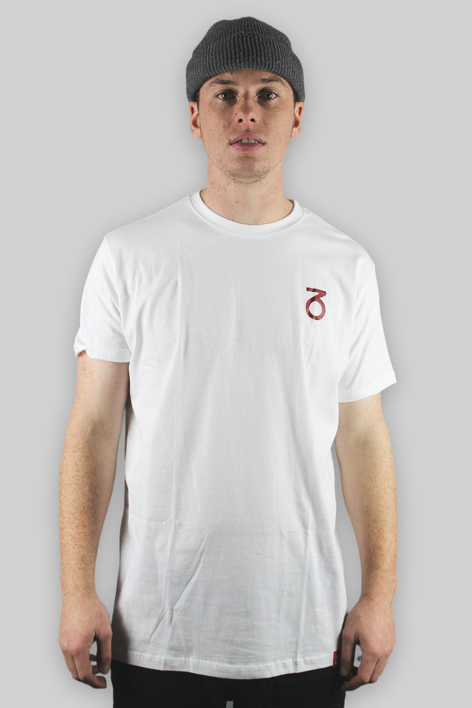 Core Logo T-Shirt (Weiß/Tiefrot)