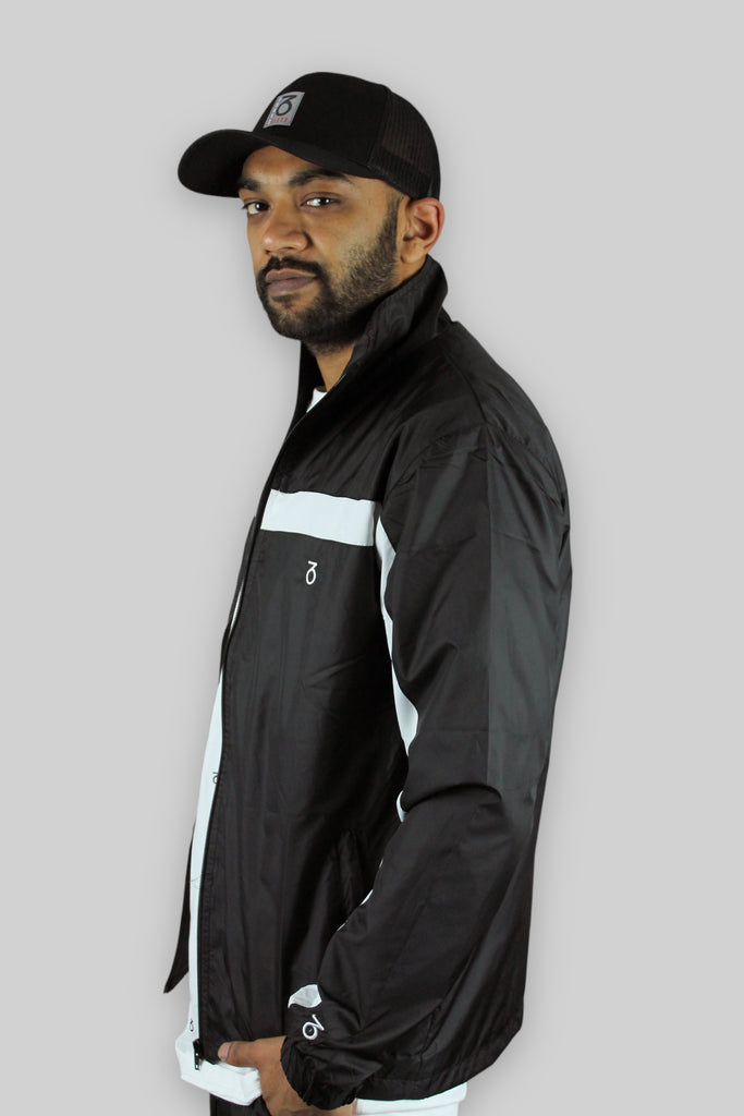 Block Track Jacket (Black/White)