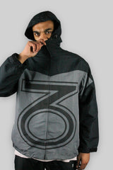 Big Logo Full Zip Jacket (Black/Dusty Grey)