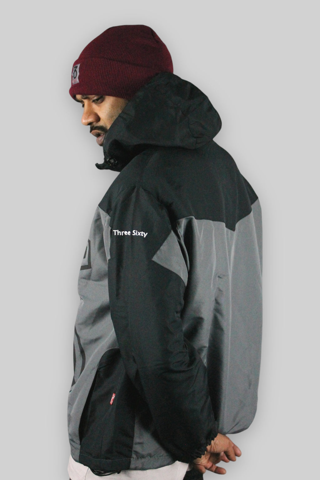 Big Logo Full Zip Jacket (Black/Dusty Grey)