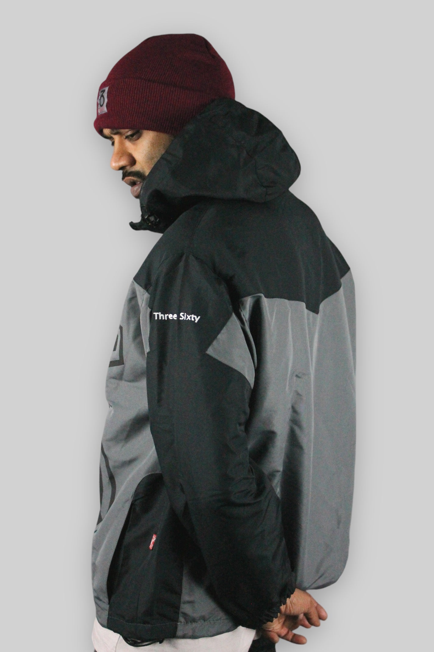 Big Logo Full Zip Jacket (Black/Dusty Grey)