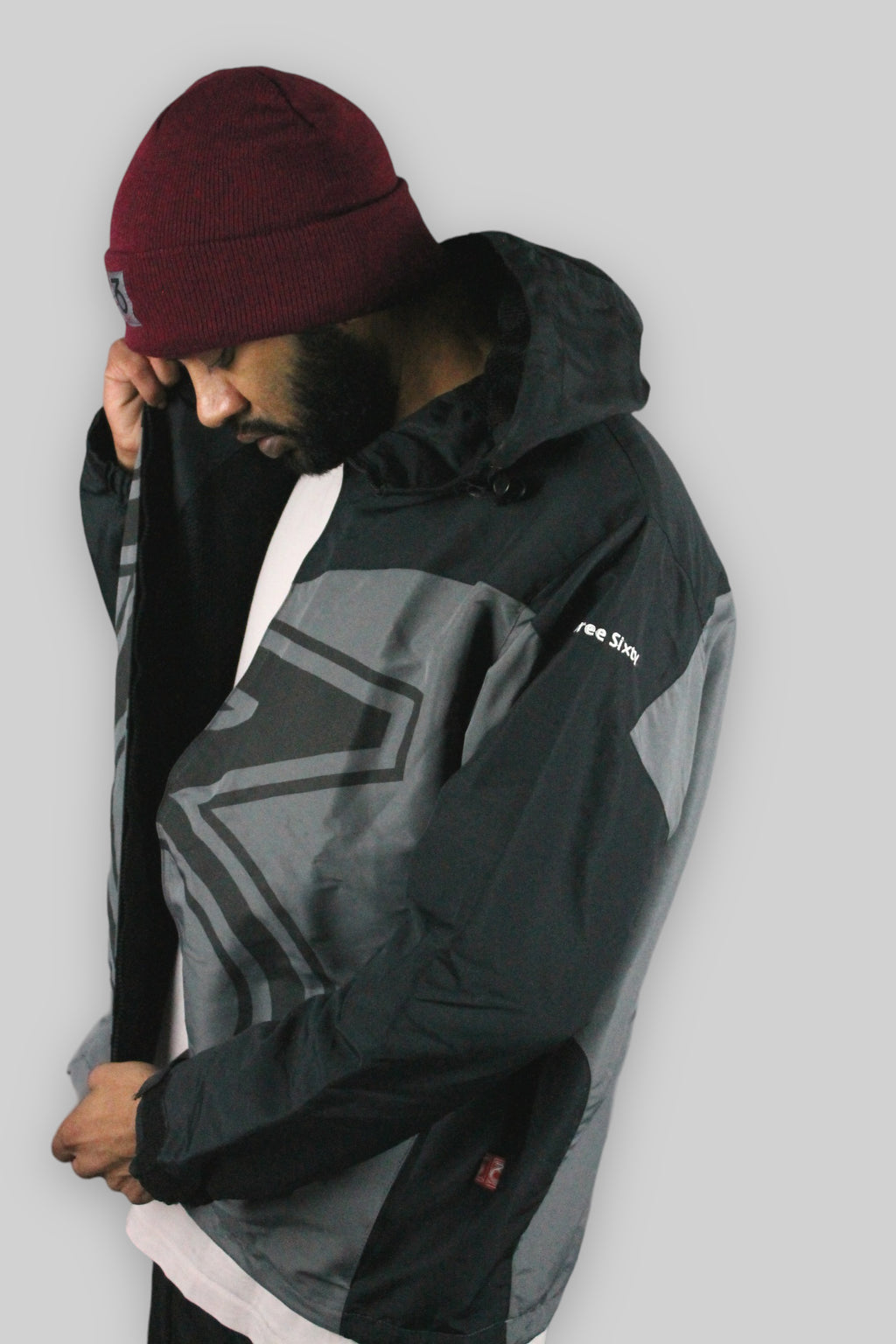 Big Logo Full Zip Jacket (Black/Dusty Grey)