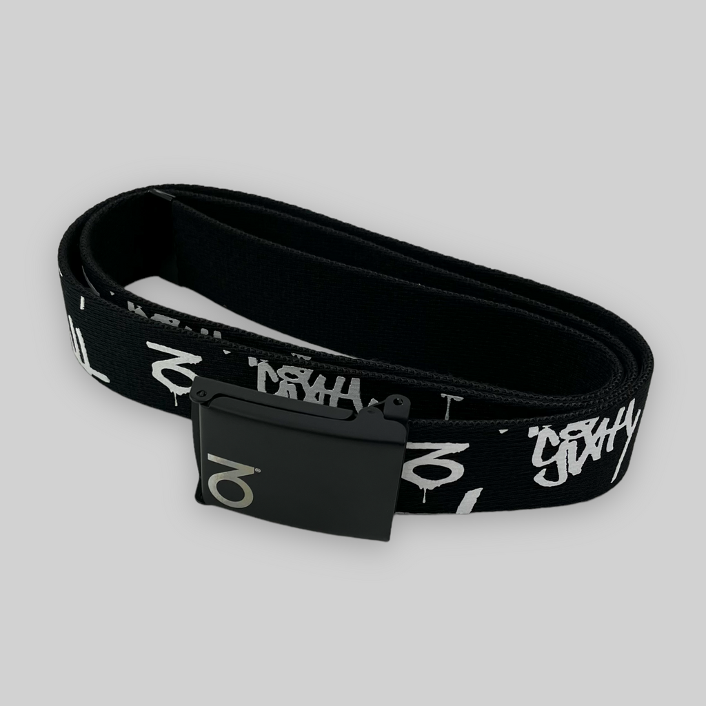 Cintura in tela con tag (nero/bianco)