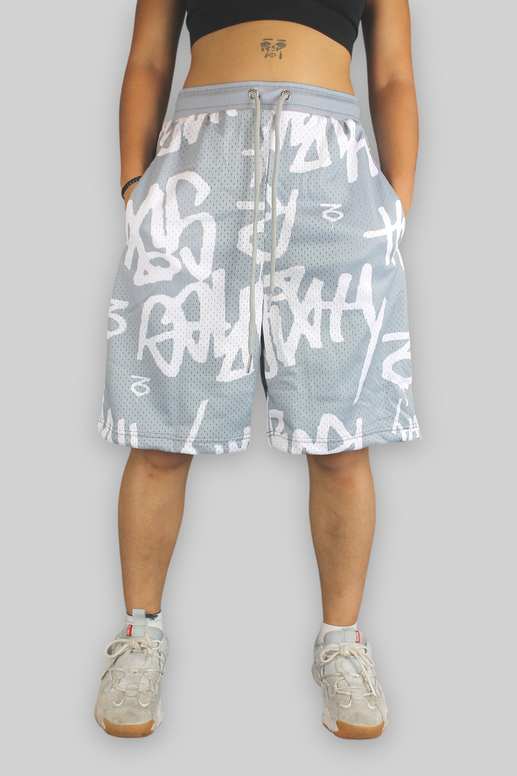 Tag Mesh Basketball Shorts (Mid Grey)