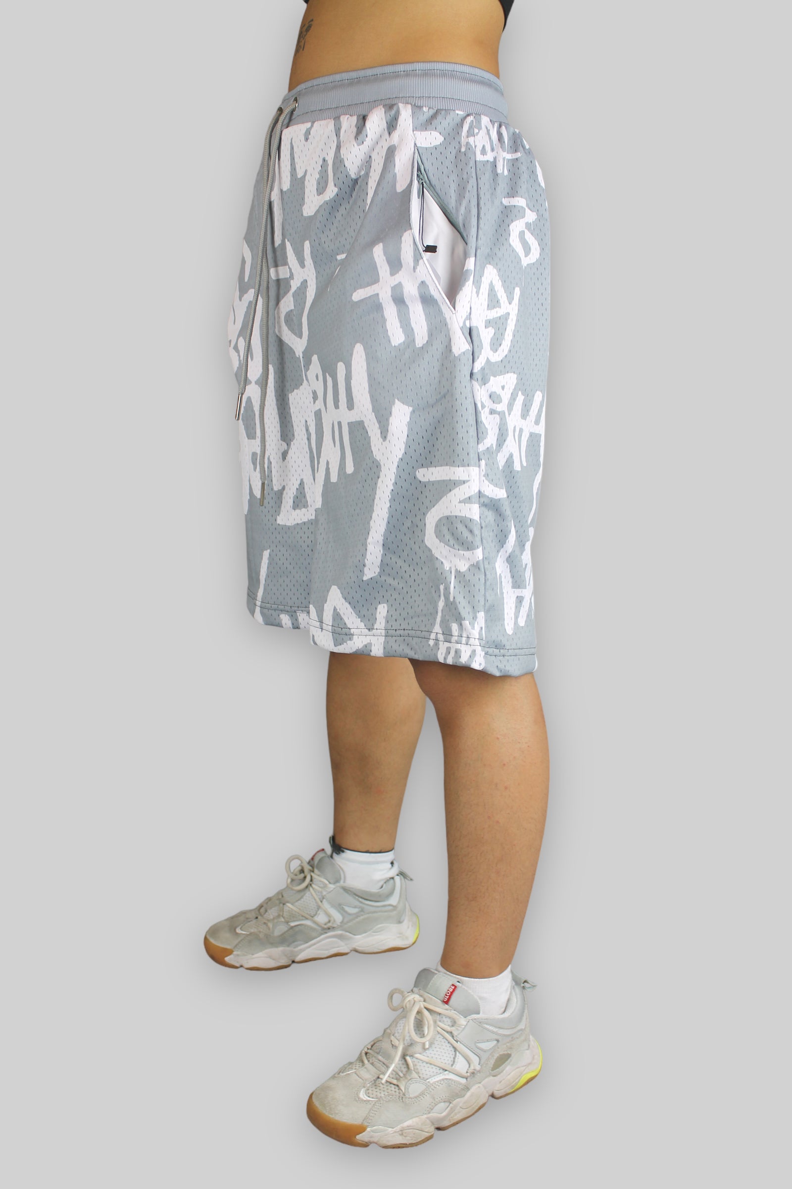 Tag Mesh Basketball Shorts (Mid Grey)
