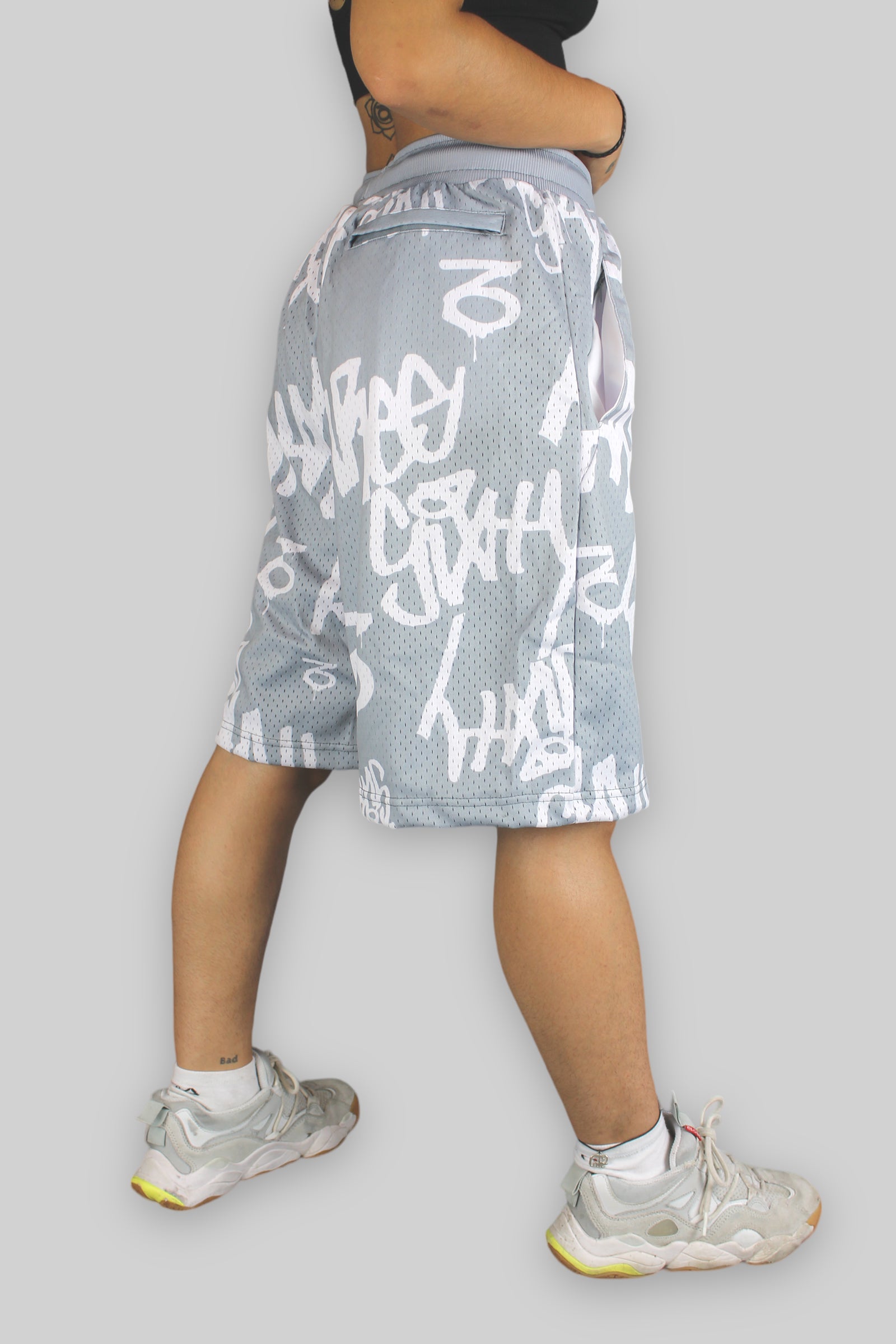 Tag Mesh Basketball Shorts (Mid Grey)