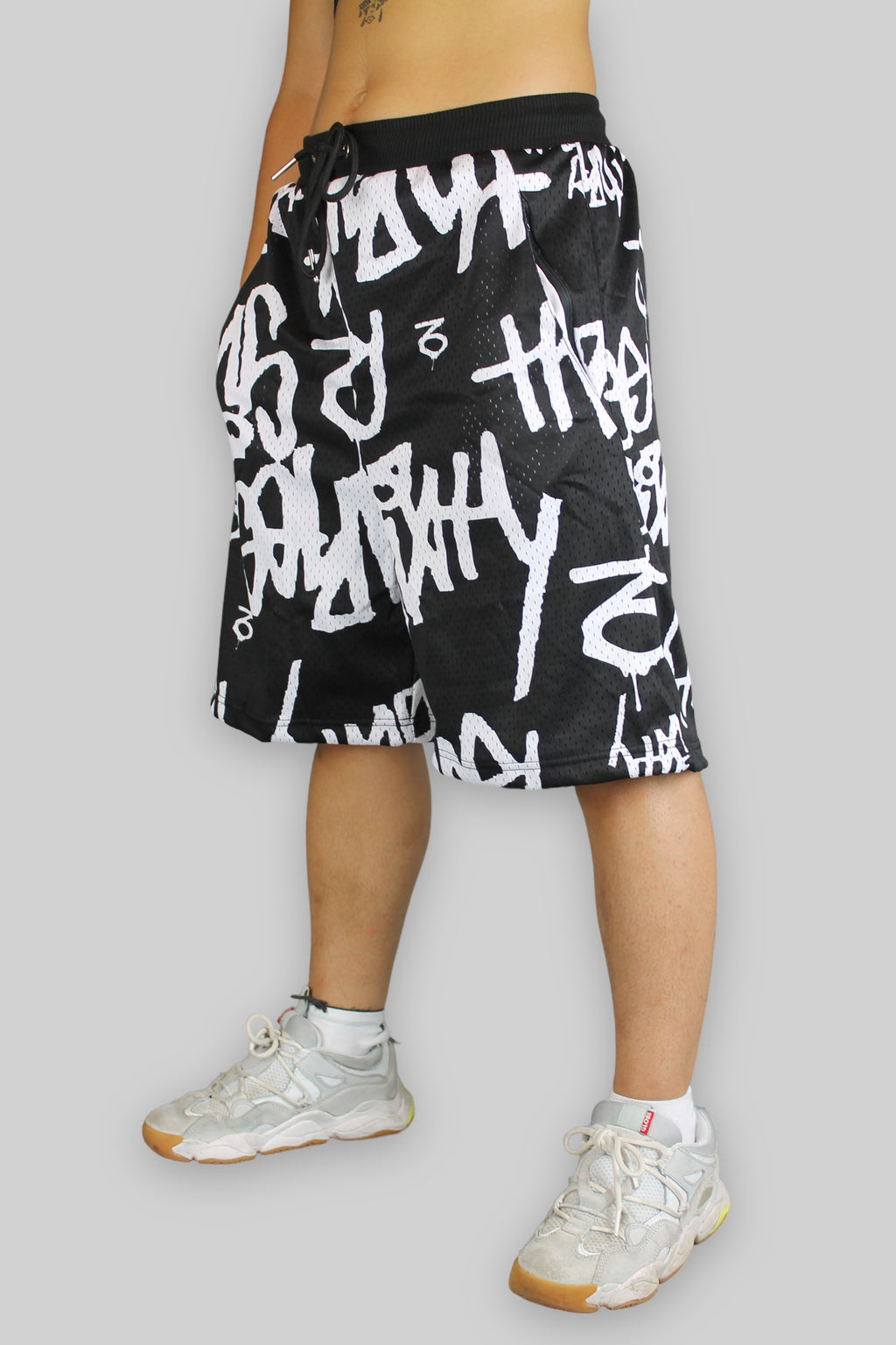 Tag Mesh-Basketballshorts (Schwarz)