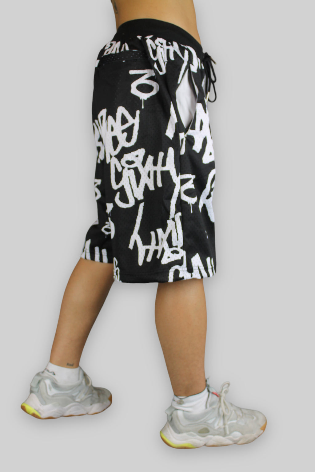 Tag Mesh-Basketballshorts (Schwarz)
