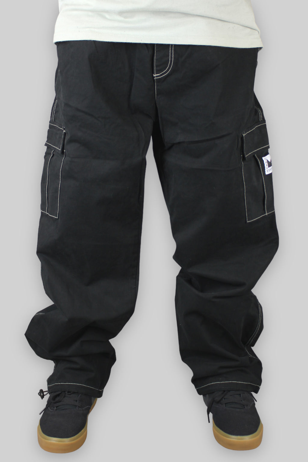 Hop King x 360 OG Baggy Fit Cargohose (Schwarz/Weiß)