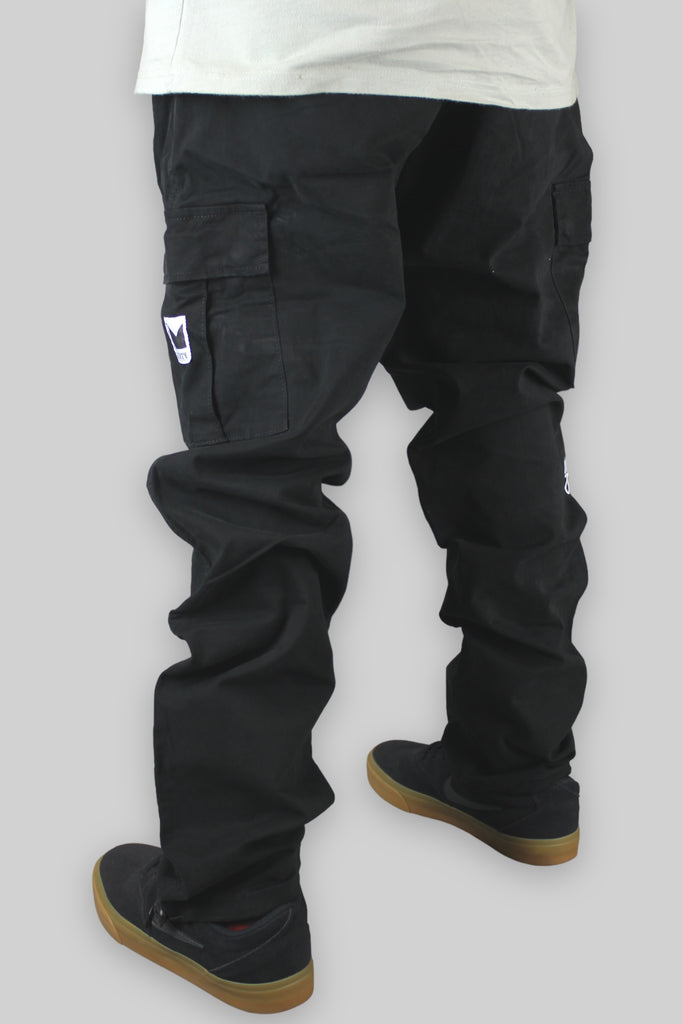 Hop King x 360 Slim Straight Cargo Pants (Black)