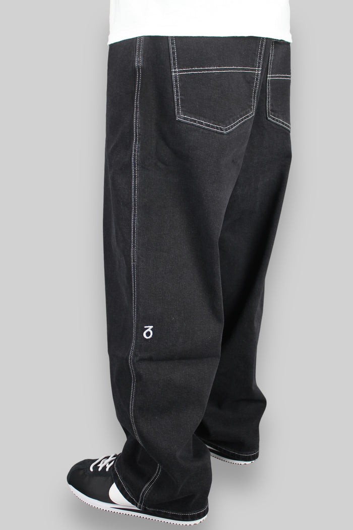 OG Baggy Fit 5 Pocket Denim Jeans (Black/White)
