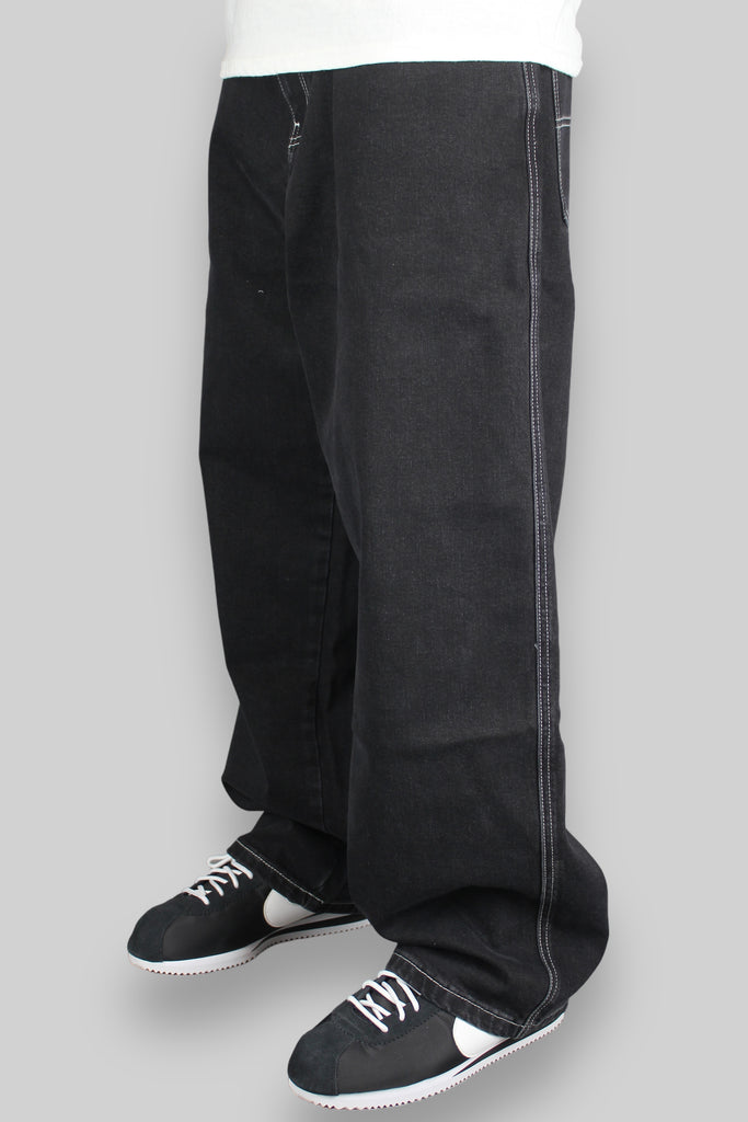 OG Baggy Fit 5-Pocket-Jeans (Schwarz/Weiß)