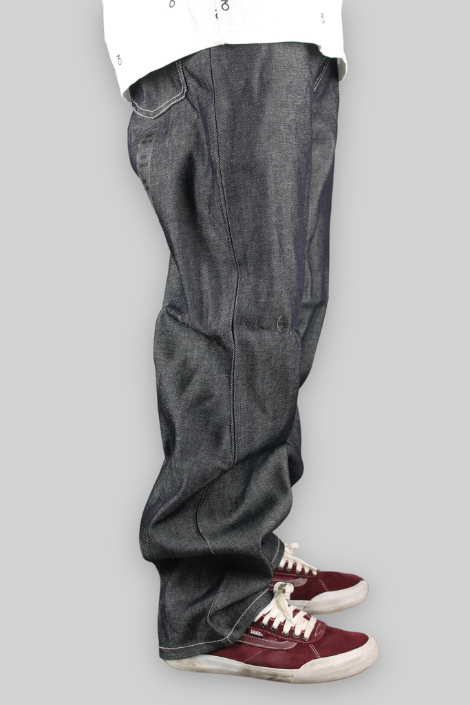 Raw blue denim deals jeans