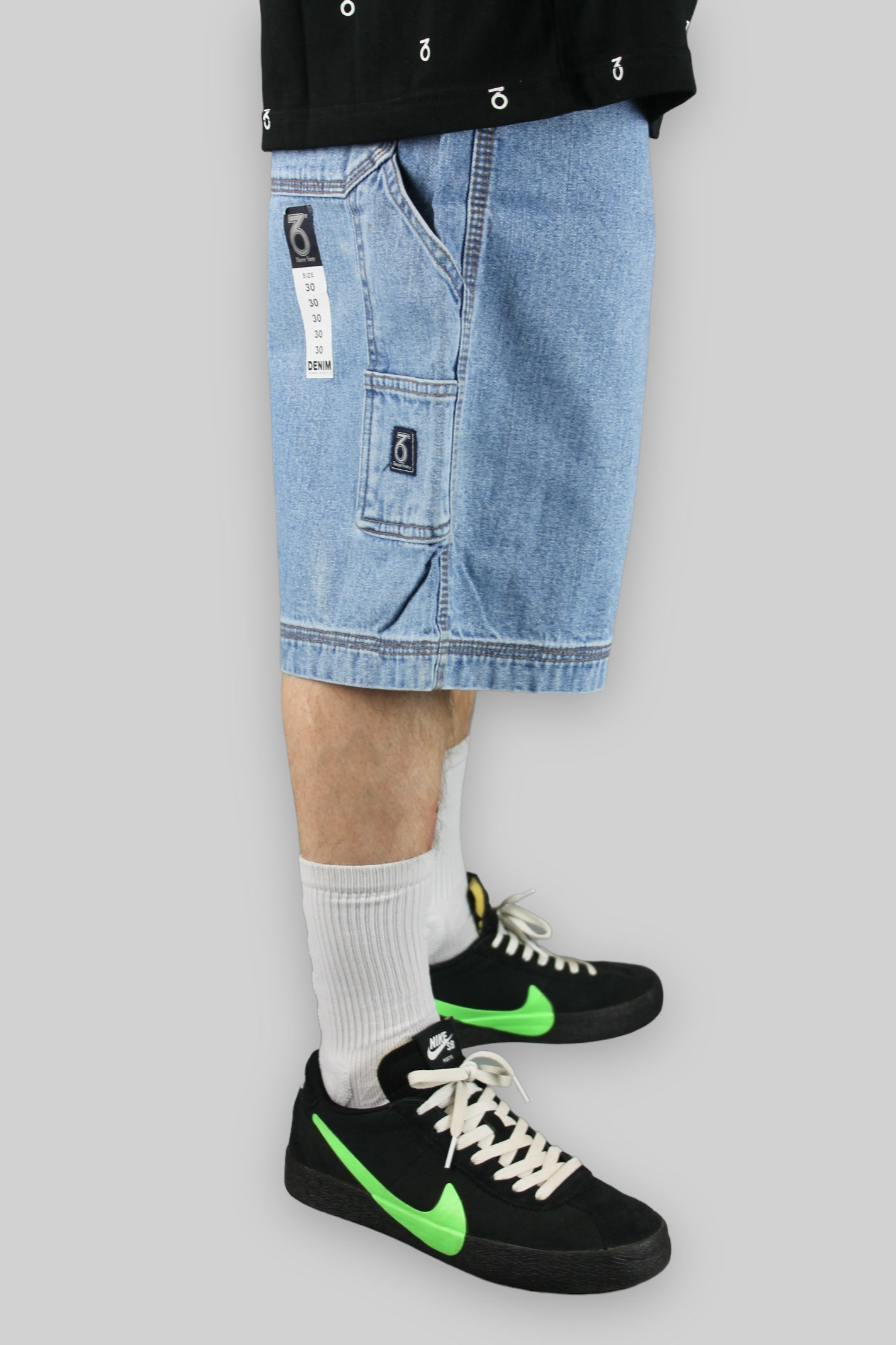 Carpenter Loose Fit Denim Shorts (Lightwash)