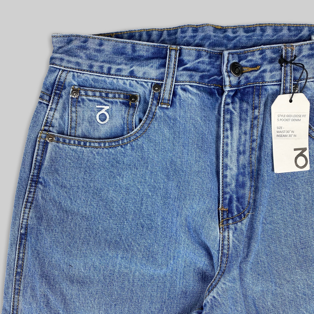 003 Loose Fit 5 Pocket Denim Jeans (Lightwash)