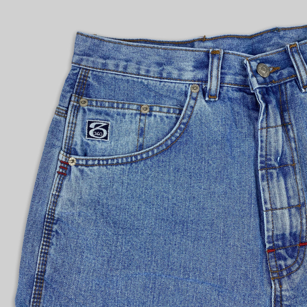 Pantaloncini di jeans larghi Carpenter per bambini (lavaggio chiaro)