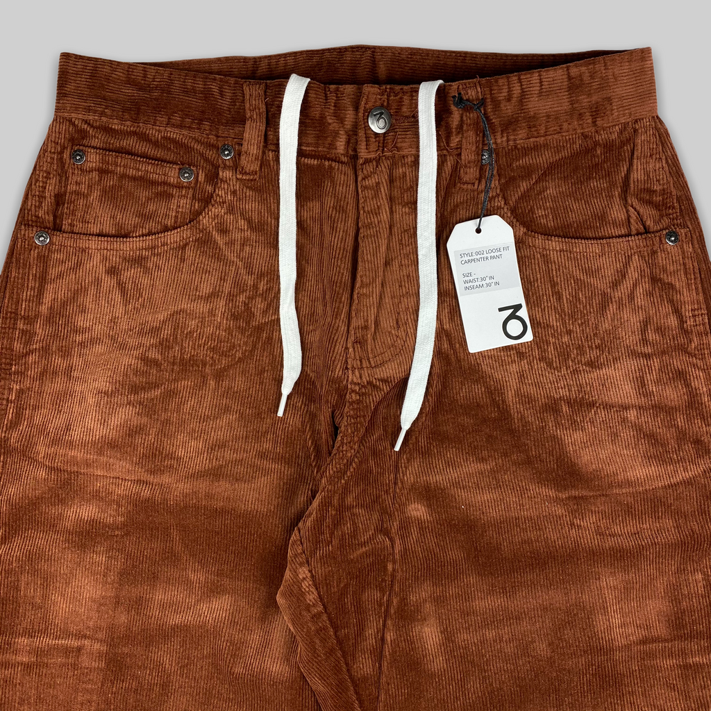 002 Loose Fit Carpenter Cord Trousers (Tan Brown)