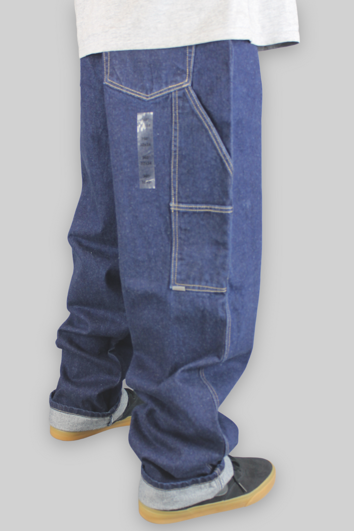 JA18 Carpenter Loose Fit Denim Jeans (Dark Blue Indigo)