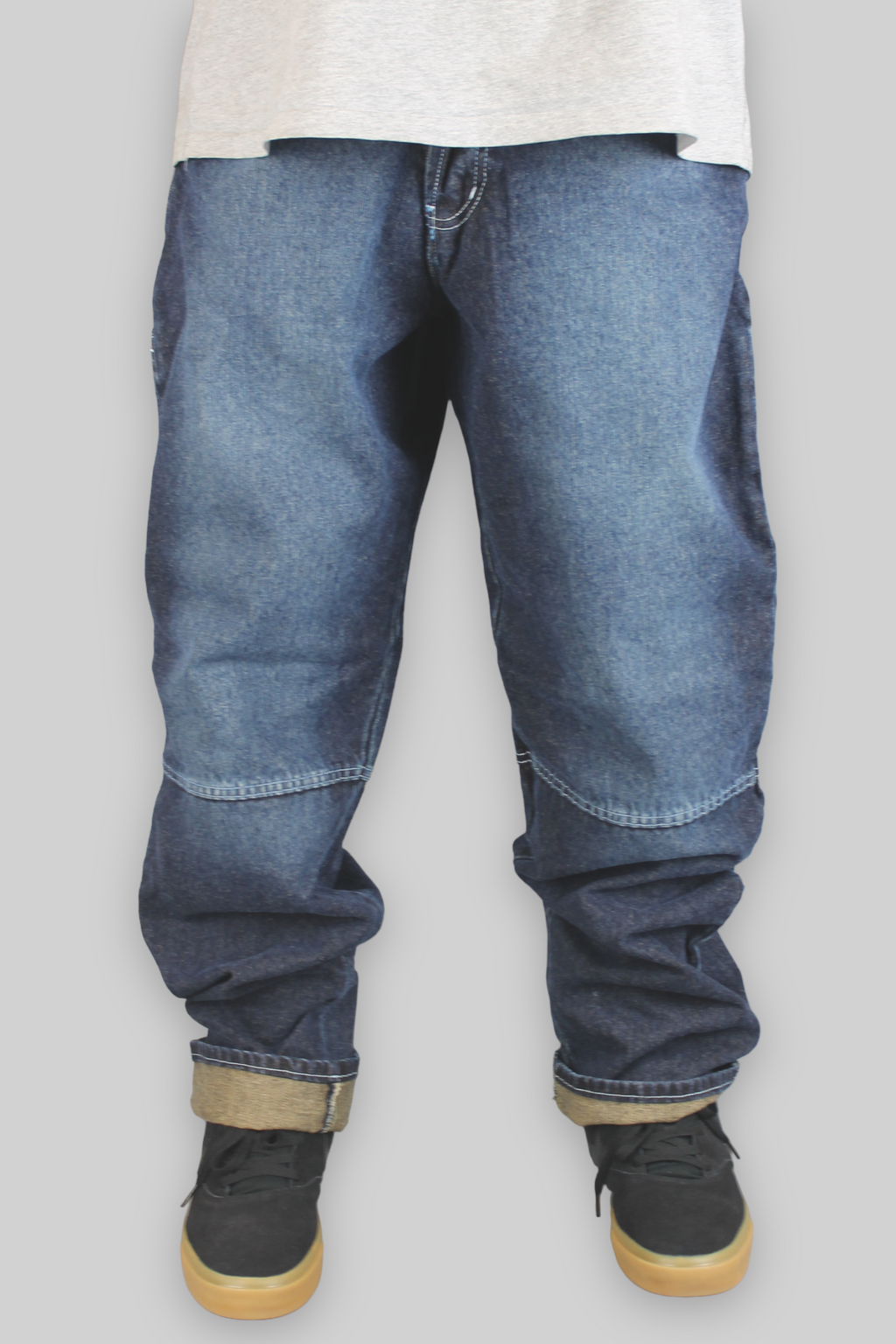 M720 Utility Loose Fit Denim Jeans (Faded Dark Washed Blue)